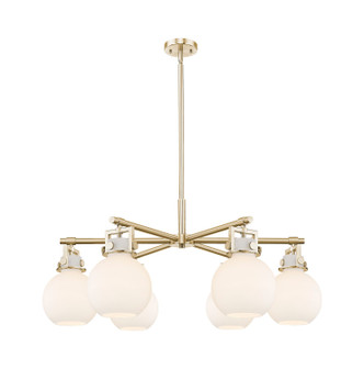Innovations - 411-6CR-CB-G410-7WH - Six Light Chandelier - Downtown Urban - Champagne Bronze