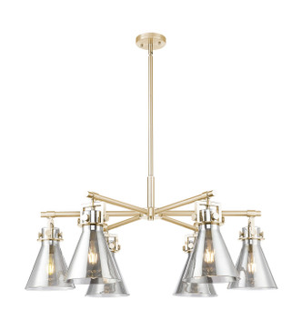 Innovations - 411-6CR-CB-G411-7SM - Six Light Chandelier - Downtown Urban - Champagne Bronze