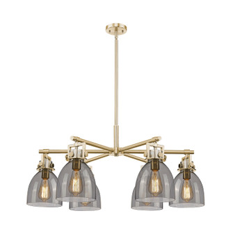 Innovations - 411-6CR-CB-G412-7SM - Six Light Chandelier - Downtown Urban - Champagne Bronze