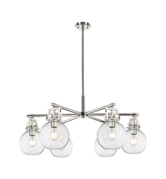Innovations - 411-6CR-PN-G410-7CL - Six Light Chandelier - Downtown Urban - Polished Nickel