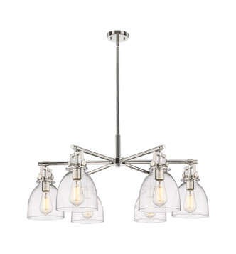 Innovations - 411-6CR-PN-G412-7CL - Six Light Chandelier - Downtown Urban - Polished Nickel