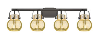 Innovations - 423-4W-BK-G410-6ME - Four Light Bath Vanity - Downtown Urban - Matte Black