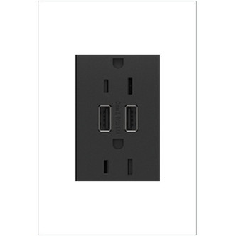 Legrand - ARTRUSB153G4 - Dual-USB Outlet - adorne - Graphite