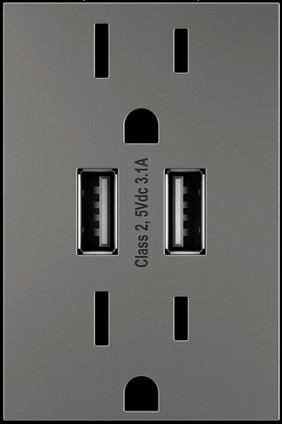 adorne Dual-USB Outlet (ARTRUSB153M4)