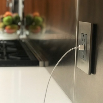 adorne Dual-USB Outlet with Wall Plate (ARTRUSB153M4WP)