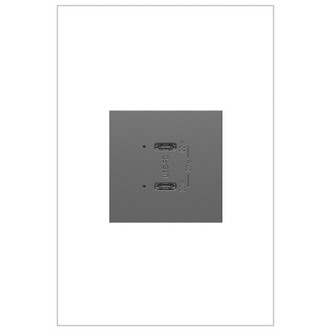 Legrand - ARUSB30PDM4 - Ultra-Fast Plus Power Delivery USB Type-C/C Outlet Module - adorne - Magnesium