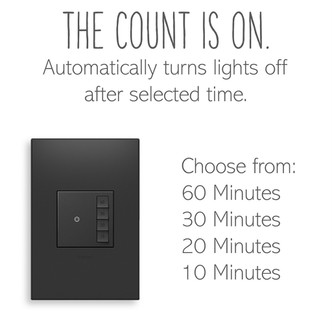 adorne Timer Switch, Manual On/Timed Off with Microban (ASTM2G2)