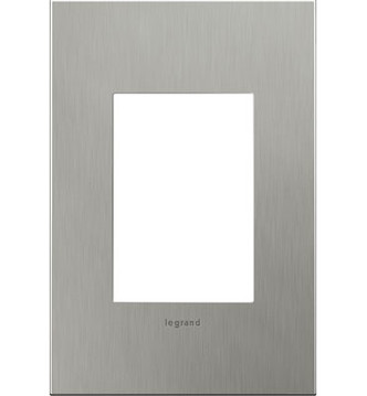 Legrand - AWC1G3BS4 - One-Gang-Plus Screwless Wall Plate - adorne - Brushed Stainless Steel