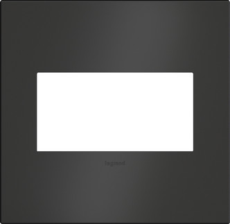 Legrand - AWC2GSBL4 - Two-Gang Screwless Wall Plate - adorne - Satin Black