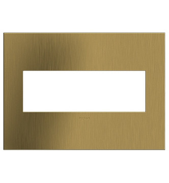 Legrand - AWC3GBSB4 - Three-Gang Screwless Wall Plate - adorne - Brushed Satin Brass