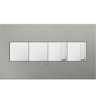 adorne Four-Gang Screwless Wall Plate (AWC4GBS4)