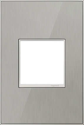 Legrand - AWM1G2MS4 - One-Gang Screwless Wall Plate - adorne - Brushed Stainless