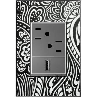 adorne One-Gang-Plus Screwless Wall Plate Trim (AWM1G3M4)