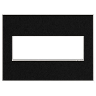 Legrand - AWM3GBLS4 - Three-Gang Screwless Wall Plate - adorne - Black Stainless