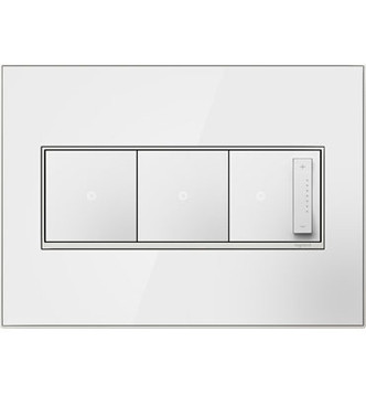 adorne Three-Gang Screwless Wall Plate (AWM3GMWW4)