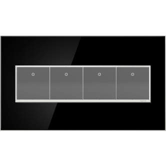 adorne Four-Gang Screwless Wall Plate (AWM4GMB4)