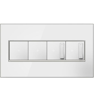 adorne Four-Gang Screwless Wall Plate (AWM4GMWW4)