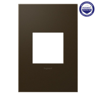 Legrand - AWP1G2BR6 - One-Gang Screwless Wall Plate with Microban - adorne - Bronze