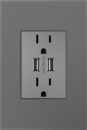 adorne One-Gang Screwless Wall Plate with Microban (AWP1G2MG6)