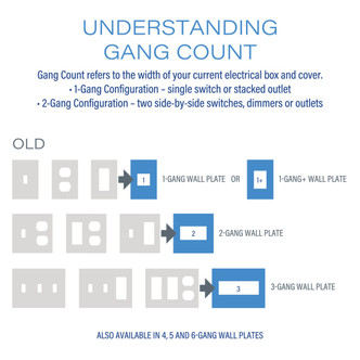 adorne One-Gang-Plus Screwless Wall Plate with Microban (AWP1G2PY)