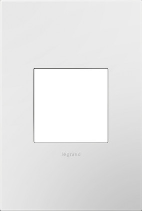Legrand - AWP1G2WH6 - One-Gang Screwless Wall Plate with Microban - adorne - Gloss White
