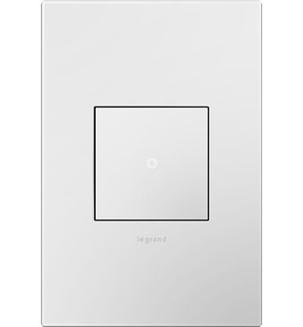 adorne One-Gang Screwless Wall Plate with Microban (AWP1G2WHW10)