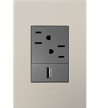 adorne One-Gang-Plus Screwless Wall Plate (AWP1G3GG4)