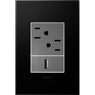 adorne One-Gang-Plus Screwless Wall Plate with Microban (AWP1G3GR4)