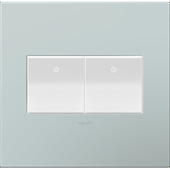 adorne Two-Gang Screwless Wall Plate with Microban (AWP2GBL4)
