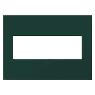 Legrand - AWP3GEG - Three-Gang Screwless Wall Plate with Microban - adorne - Evergreen