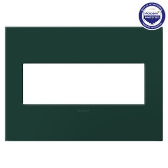 Legrand - AWP3GEG - Three-Gang Screwless Wall Plate with Microban - adorne - Evergreen