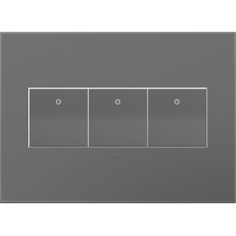 adorne Three-Gang Screwless Wall Plate with Microban (AWP3GMG4)
