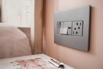 adorne Three-Gang Screwless Wall Plate with Microban (AWP3GMG4)