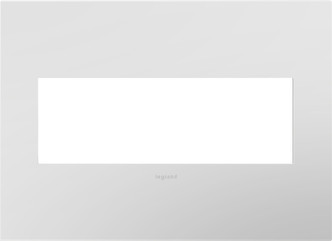 Legrand - AWP3GPW4 - Three-Gang Screwless Wall Plate with Microban - adorne - Powder White