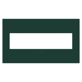Legrand - AWP4GEG - Four-Gang Screwless Wall Plate with Microban - adorne - Evergreen