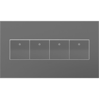 adorne Four-Gang Screwless Wall Plate with Microban (AWP4GMG4)