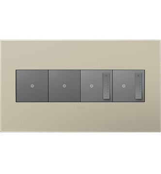 adorne Four-Gang Screwless Wall Plate (AWP4GTM4)