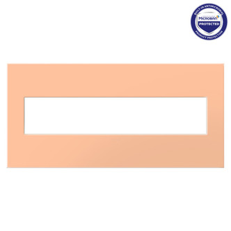 Legrand - AWP5GPY - Five-Gang Screwless Wall Plate with Microban - adorne - Peachy