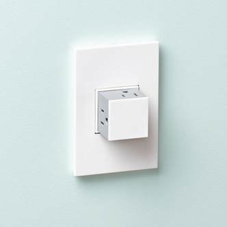 adorne Six-Gang Screwless Wall Plate with Microban (AWP6GWHW1)