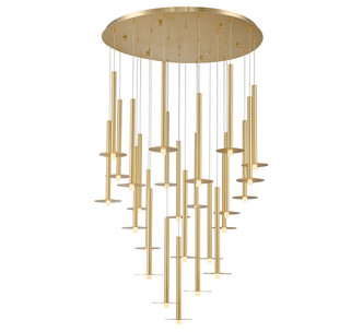 Lib & Co. - 12105-07 - LED Chandelier - Piatto - Plated Brushed Gold