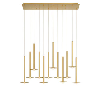 Lib & Co. - 12107-07 - LED Chandelier - Piatto - Brushed Gold