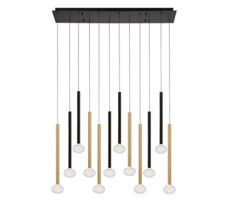 Lib & Co. - 12113-023 - LED Chandelier - Soffio - Matte Black and Brushed Gold