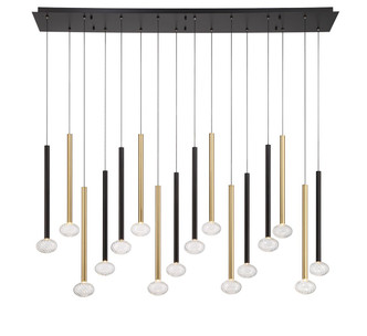 Lib & Co. - 12146-023 - LED Chandelier - Soffio - Matte Black and Brushed Gold