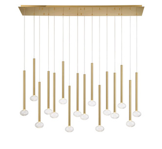 Lib & Co. - 12146-07 - LED Chandelier - Soffio - Plated Brushed Gold