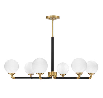 Dresden Six Light Chandelier (V6-L1-9606-6-143)