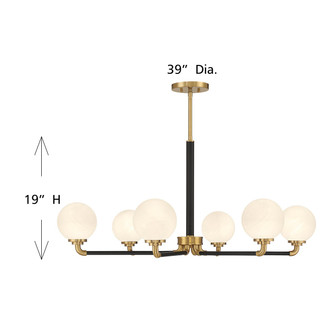 Dresden Six Light Chandelier (V6-L1-9606-6-143)