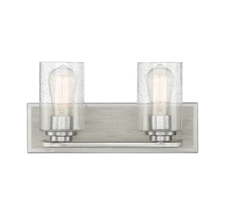 Lighting One E - V6-L8-7609-2-165 - Two Light Bathroom Vanity - Sheppard - Satin Nickel W/ Greywood