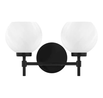 Hannah Two Light Bathroom Vanity (V6-L8-9621-2-BK)