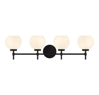 Lighting One E - V6-L8-9621-4-BK - Four Light Bathroom Vanity - Hannah - Matte Black