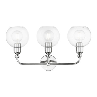 Livex Lighting - 16973-05 - Three Light Vanity Sconce - Downtown - Polished Chrome Livex Lighting - 16973-05 - Three Light Vanity Sconce - Downtown - Polished Chrome
